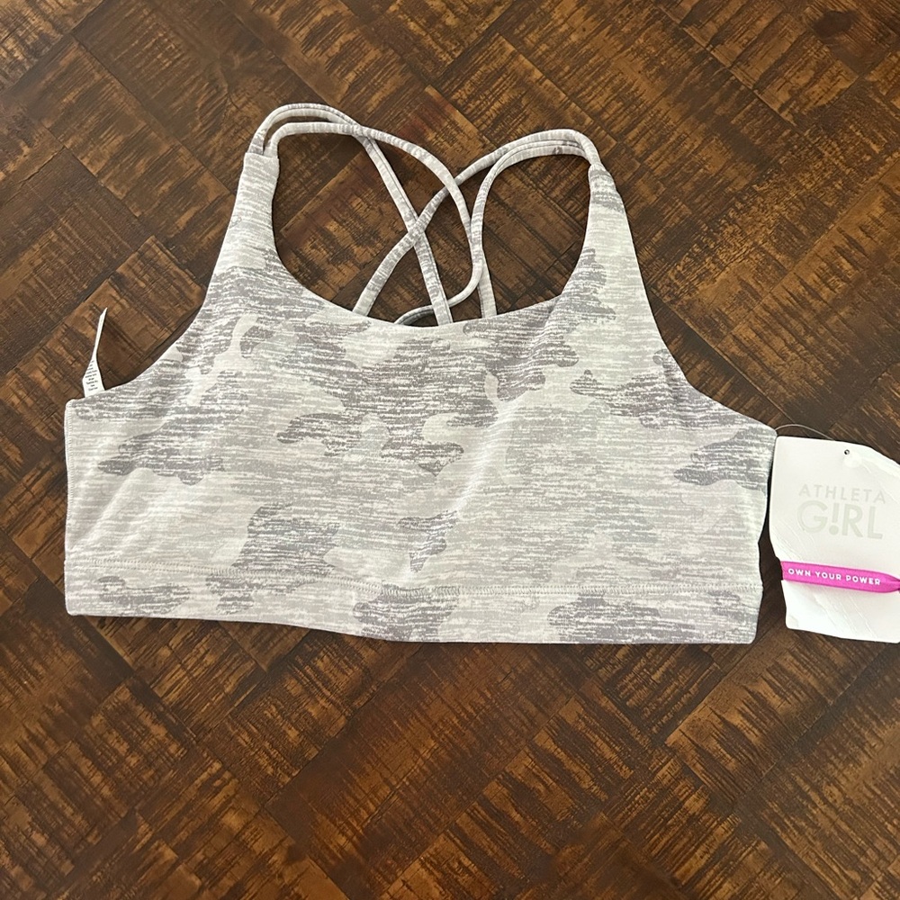 NWT Athleta Girl printed upbeat bra 2.0